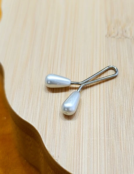 Monalisa Home Lüks Beyaz Eşarp İğnesi