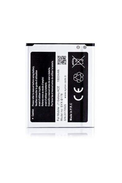 Syrox Samsung J1 Uyumlu Ace Batarya