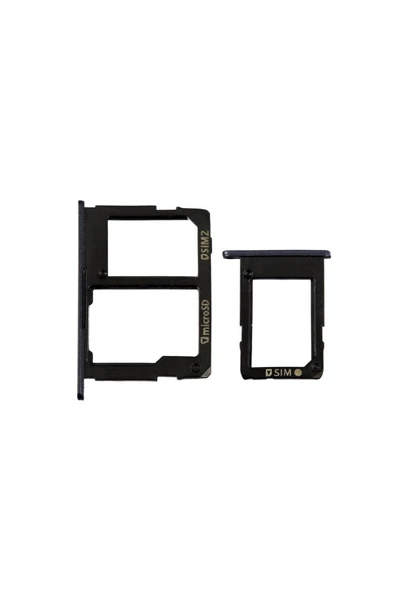 tekyerdenal Samsung Galaxy J7 Prime G610 Uyumlu Sim Kart Tepsisi Siyah Çift