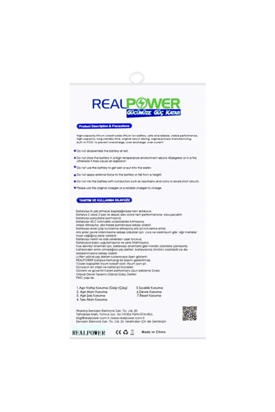 realpower Samsung Galaxy J1 J100 Batarya Pil 2000mah Eb-bj100bbe Rp-sam-j100 Ithalatçı Garantili - 4