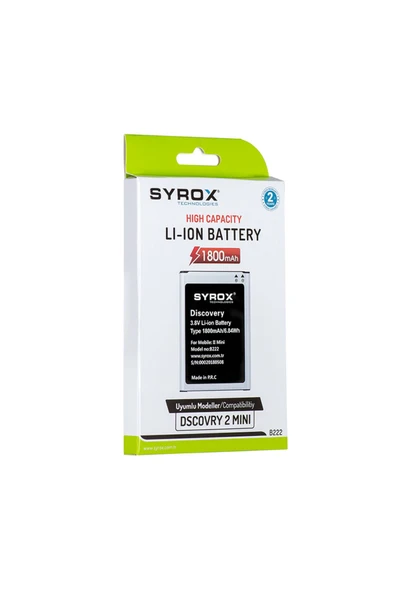 Syrox General Mobile Discovery 2 Mini Batarya 1800 Mah B222 - 2