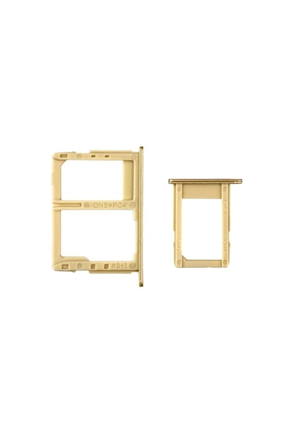tekyerdenal Gold Çift Samsung Galaxy J7 Prime G610 Uyumlu Sim Kart Tepsisi - 2