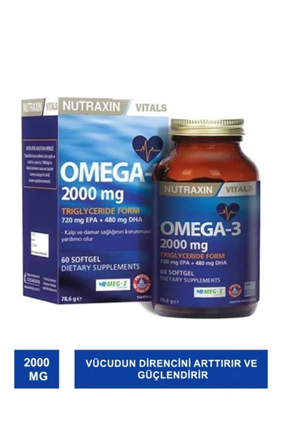 Nutraxin Omega 3 60 Softgel 2000 Mg