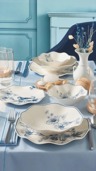 Güral Porselen Nesrin 24 Parça 6 Kişilik Bone Yemek Takımı - 2