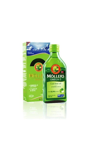 Möller's Elma Aromalı Balık Yağı Şurubu 250 ml