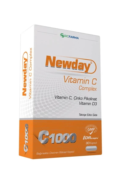 Newday Vitamin C Complex Çinko Pikolinat 30 Kapsül