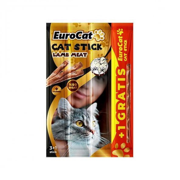 EuroCat CatStick Kuzu Etli Kedi Ödülü 20 gr (4x5 gr)