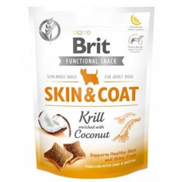 Brit Skin Coat Karides ve Hindistan Cevizli Köpek Ödül Maması 150 gr