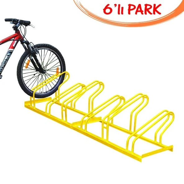Bisiklet Park Yeri Sistemleri Alanı Demiri Ayağı Sehpası Ankara 6'lı Sarı