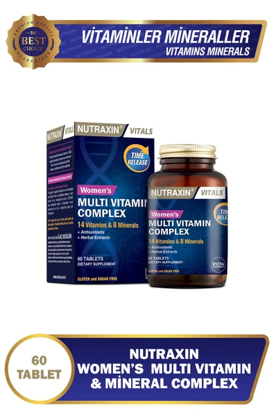 Nutraxin Women's Multi Vitamin Complex 60 Tablet Takviye Edici Gıda