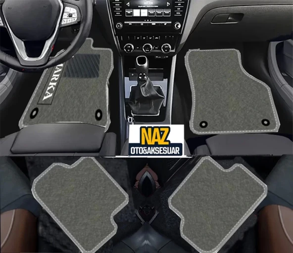 BMW E 87 2004-2011 Gri Halı Gri Kenar Petek Topuk