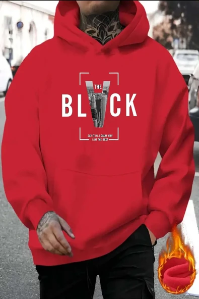 Black Baskılı  Pamuklu Oversize Sweatshirt - Resim 4