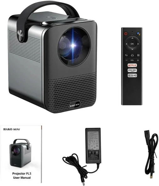 Shaza Hakomini PL3 200 Lümen Full HD Wi-Fi Android Taşınabilir Mini LED Projeksiyon Cihazı Outlet - 3