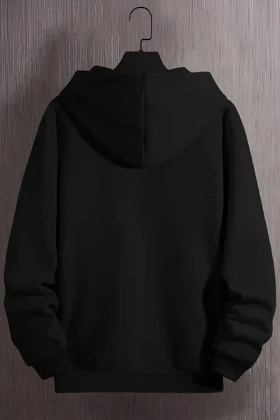 Black Baskılı  Pamuklu Oversize Sweatshirt - Resim 2