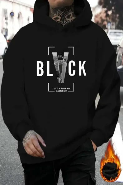 Black Baskılı  Pamuklu Oversize Sweatshirt ürün görseli