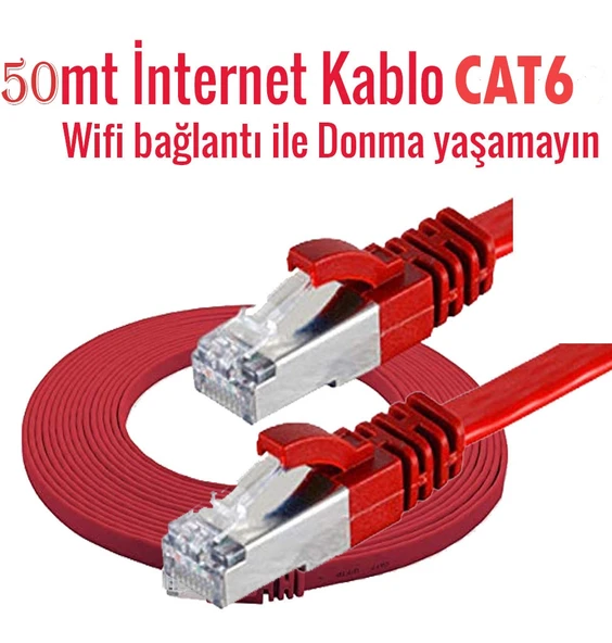 To CDNW50 Cat6 Patch Kablo 50 Metre İnternet kablosu