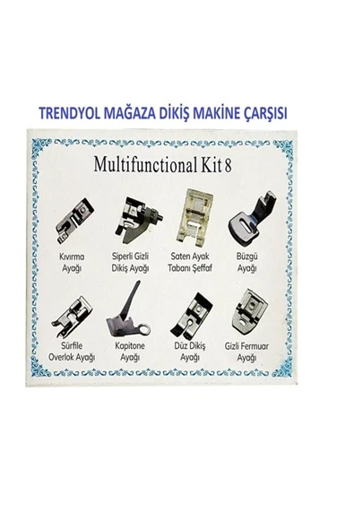 teknotrust  Mekanik Dikiş Makine Çarşısı Singer Beko Zetina Janome Ev Tipi Aile Dikiş Makinesi 8 Parça Ayak Set