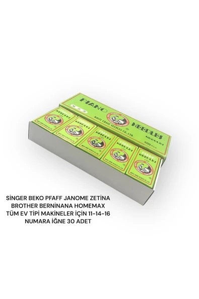 SİNGER  Singer Beko Janome Pfaff Bindallı 11-14-16 Iğne Seti 30 Adet Dikiş Makine Iğnesi Aa Kalite