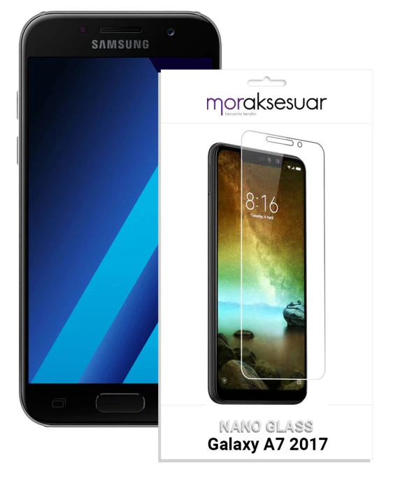 Samsung Galaxy A7 2017 Nano Kırılmaz Cam Ekran Koruyucu İnce Esnek