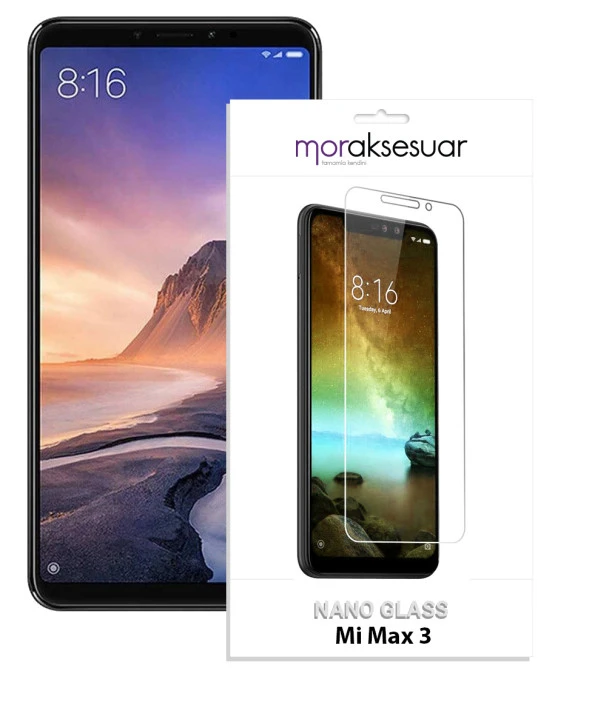 Xiaomi Mi Max 3 Nano Kırılmaz Cam Ekran Koruyucu İnce Esnek