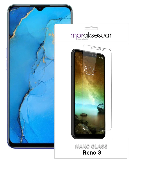 Oppo Reno 3 Nano Kırılmaz Cam Ekran Koruyucu İnce Esnek