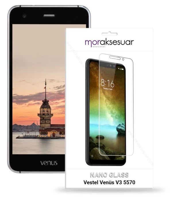 Vestel Venüs V3 5570 Nano Kırılmaz Cam Ekran Koruyucu İnce Esnek