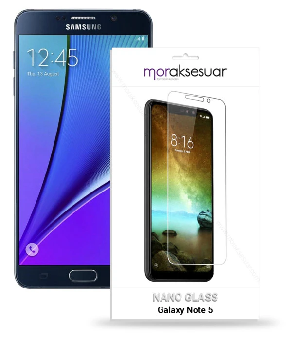 Samsung Galaxy Note 5 Nano Kırılmaz Cam Ekran Koruyucu İnce Esnek