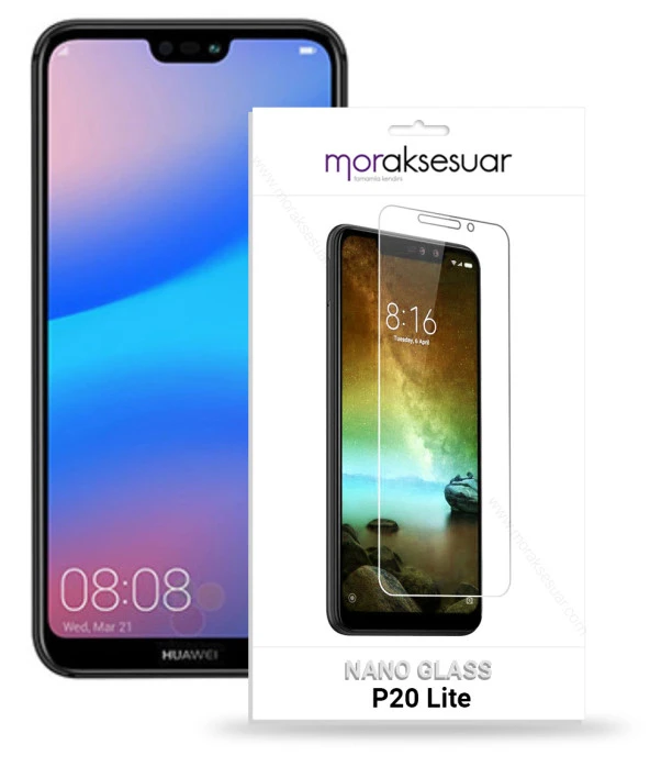 Huawei P20 Lite Nano Kırılmaz Cam Ekran Koruyucu İnce Esnek