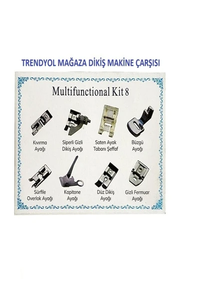 Bluemix  Dikiş Makine Çarşısı Singer Beko Zetina Janome Ev Tipi Aile Dikiş Makinesi 8 Parça Ayak Seti