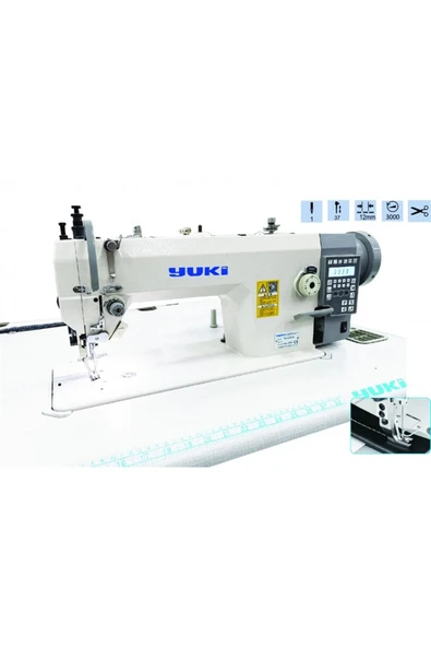 Yuki  YUKİ YK-0303-D4 Çift Papuç Tek İğne Makine İplik Kesicili 12mm