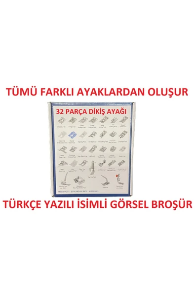 SİNGER  Tasaymakine Özel 32li Ayak Seti Dikiş Makinesi