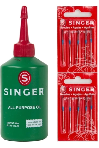 SİNGER  Sınger 100cc Makine Yağı Ve Sınger 14 No Makine Iğnesi (10 Ad Iğne)