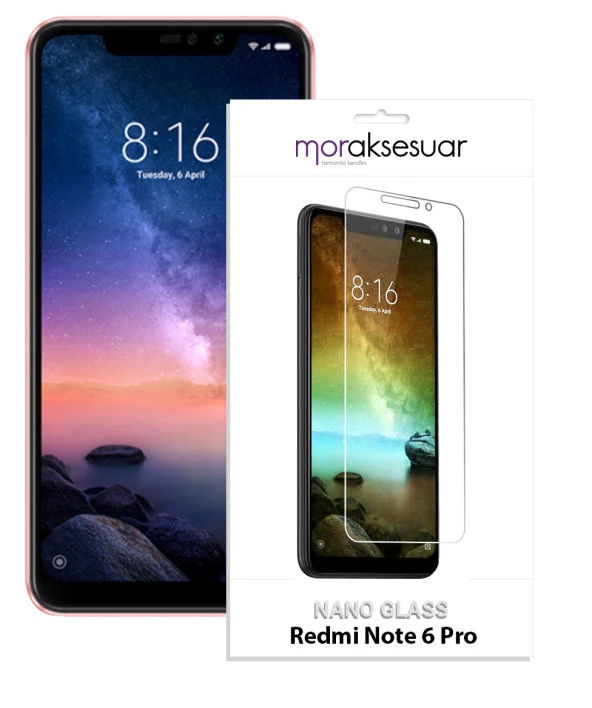 Xiaomi Redmi Note 6 Pro Nano Kırılmaz Cam Ekran Koruyucu İnce