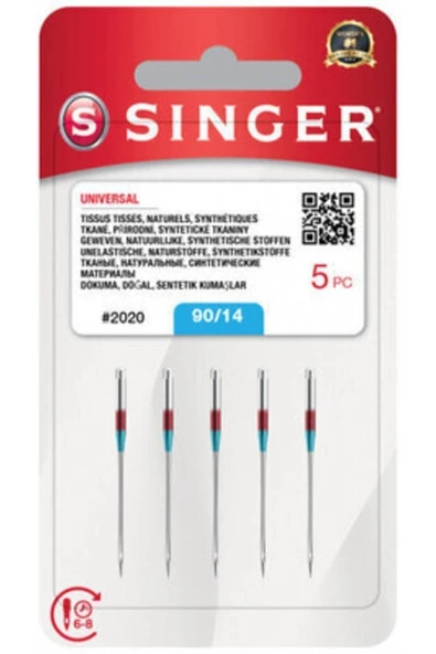 SİNGER  Dikiş Makinesi Iğnesi 2020- 90/14 Numara