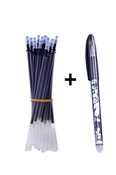 İşkur Makina  Isı Ile Uçan Kalem Içi Ve Kalem Siyah 1 Kalem 10 Uç Silinebilen Refill
