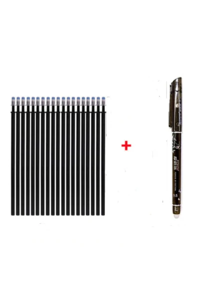 Artus Tedarik  Isı Ile Uçan Silinebilen Refill Kalem Içi Ve Kalem Siyah Set (11 ADET)