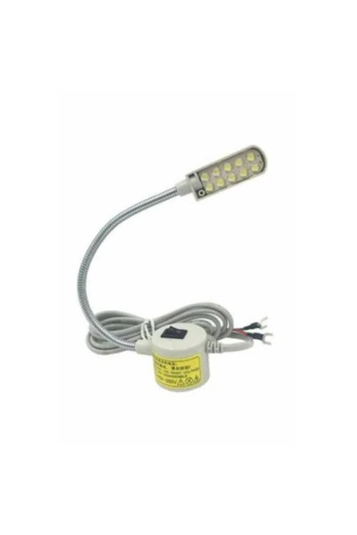 Sanse  Metal T Spiral Dikiş Makinası Lambası Mıknatıslı 10 Ledli