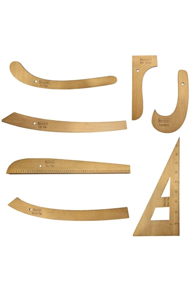 Moonstar  Ahşap Riga Cetvel Takım (7 Parça)