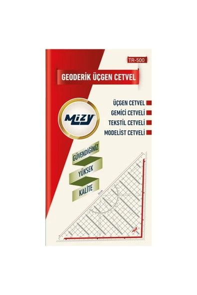 MİZY  Geoderik Üçgen Cetvel / Tr-500