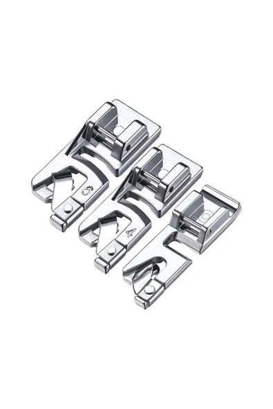 İşkur Makina  Aile Dikiş Makinası Kıvırma Ayak Seti - 2mm 4mm 6mm Ayak Tutucu Dahil