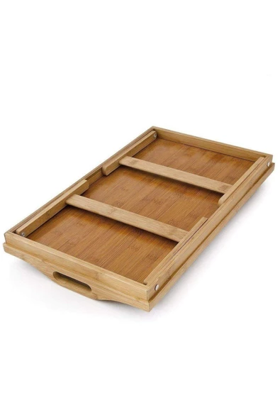 Bambu 50x30 Keyif Tepsisi 700658 Yatakta Kahvaltı Keyfi Tepsi Katlanır Yatak Çalışma Sehpası - 5