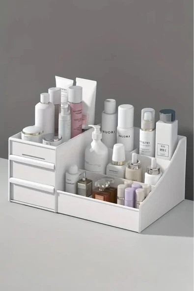 Rose Elegance Çekmeceli Çok Amaçlı Organizer Kozmetik Parfüm Rose Ruj Serum Takı Düzenleyici