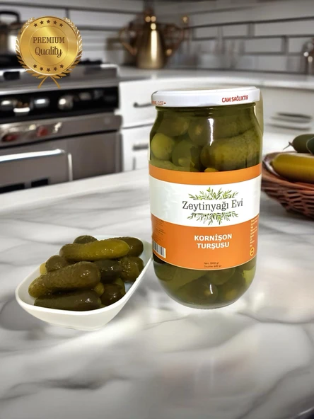 Kornişon Turşusu 1000 gram Cam Şişe - 3