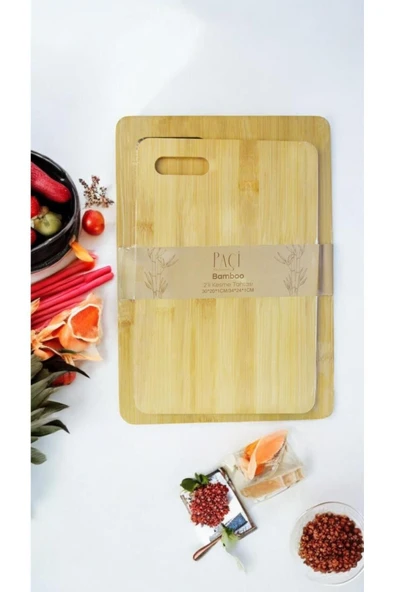 2'li Bambu 34x24 30x20 Kesme Tahtası 700639