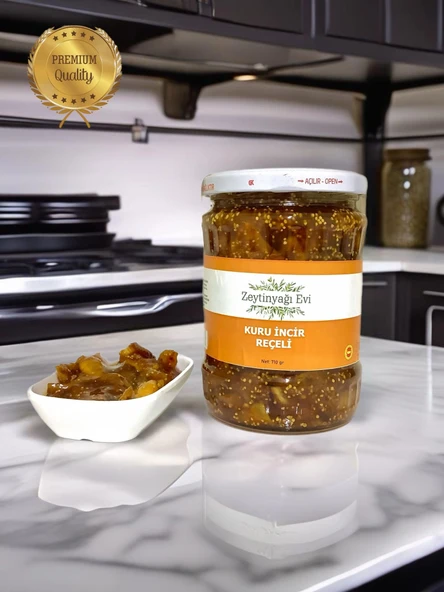 Yöresel Lezzetler Akdeniz Kuru İncir Reçeli Cam Şişe 710 Gram - 3