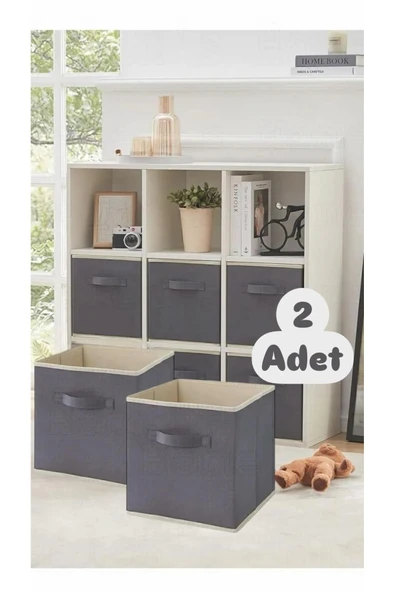 2'Li Dolap Içi Çamaşır Oyuncak Düzenleyici Kapaksız Saklama Kutusu Organizer 30x30x30