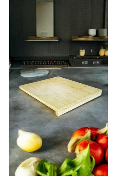Bambu 40x34 Tezgah Üstü Dikdörtgen Kesme Tahtası 700619 - 2