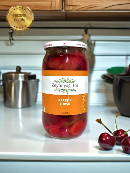 Yöresel Lezzetler Karışık Kırmızı Turşu Cam Kavanoz - 6