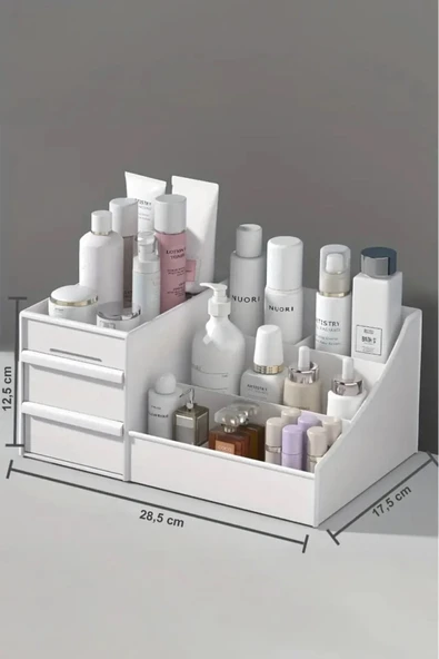 Rose Elegance Çekmeceli Çok Amaçlı Organizer Kozmetik Parfüm Rose Ruj Serum Takı Düzenleyici - 5