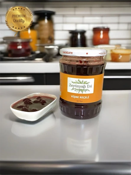 Vişne Reçeli Cam Şişe 710 Gram - 6